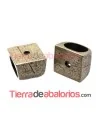 Entrepieza Regaliz 12x14mm Agujero 10x7mm Oro Viejo