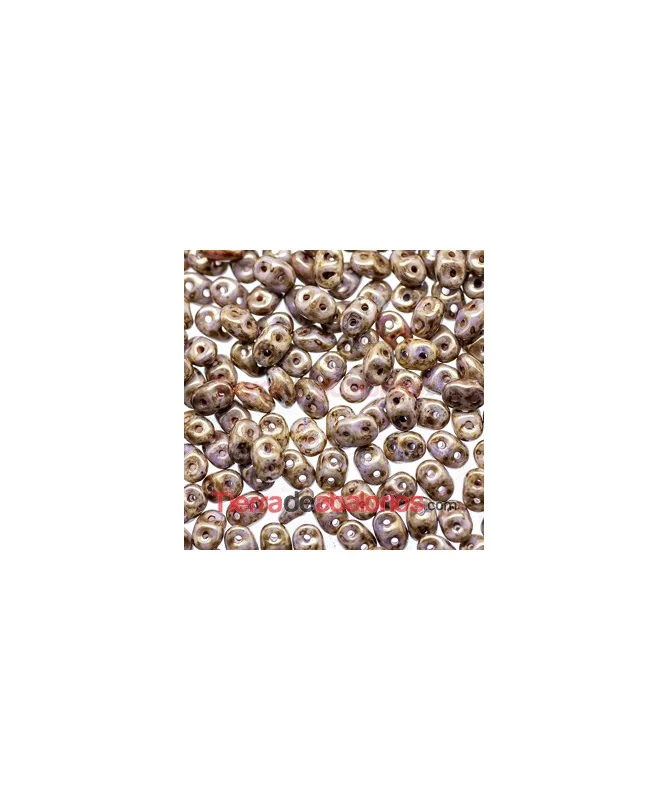 Superdúo 2,5x5mm Mix Gold Bronze Lila