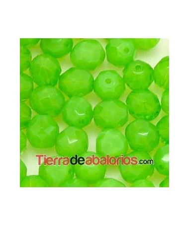 Facetada 4mm Verde Lima Opalino