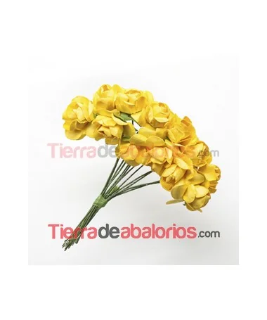 Rosa con Alambre 12/14mm Amarilla