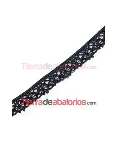 Puntilla de Bolillo 12mm - Negro