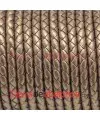 Cuero Trenzado Sintético 5mm Oro Viejo