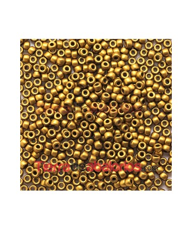 Rocalla Matubo® 7/0 Bronze Gold Mate