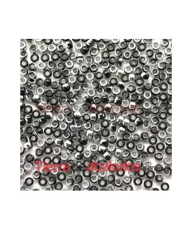 Rocalla Matubo® 7/0 Jet Argent Rocalla Matubo® 7/0 Jet Argent