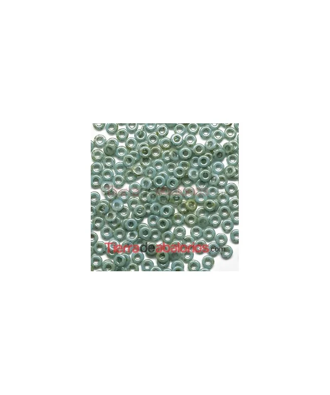 O-Bead 3,8x1mm Opaque Blue Turquoise Travertin