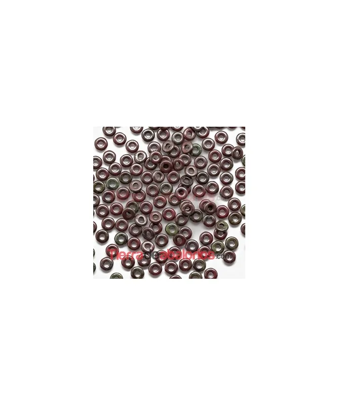 O-Bead 3,8x1mm Red Travertin