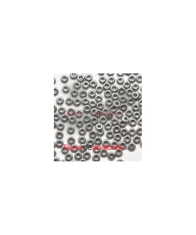 O-Bead 3,8x1mm Chalk Grey Travertin