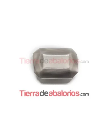Cabujón Octagono 25x18mm Taupe Silky