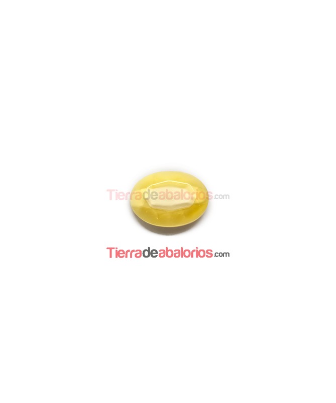 Cabujón Oval Facetado 25x18mm Lemon Silky
