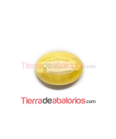 Cabujón Oval Facetado 25x18mm Lemon Silky