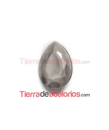 Cabujón Pearshape 25x18mm Taupe Silky