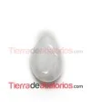 Cabujón Pearshape 25x18mm White Silky