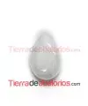 Cabujón Pearshape 25x18mm White Silky
