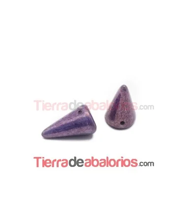 Spike 12x18mm Opaque Mix Amethyst Gold Ceramic Look