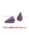 Spike 12x18mm Opaque Mix Amethyst Gold Ceramic Look