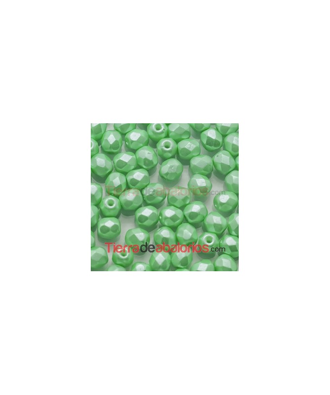 Facetada 4mm Pastel Light Green Chrysolite