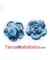 Colgante Flor Acrílica 32mm Petróleo