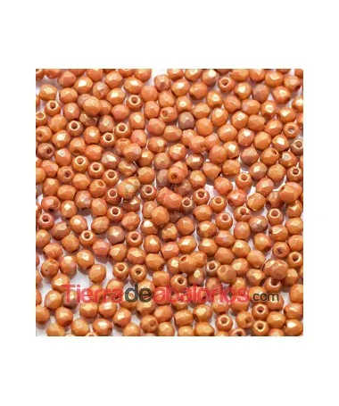 Facetada 3mm Rouge-Orange Ceramic Look