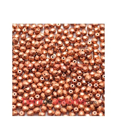Facetada 4mm Bronze Red Mate Facetada 4mm Bronze Red Mate