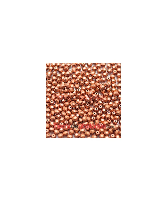 Facetada 4mm Bronze Red Mate