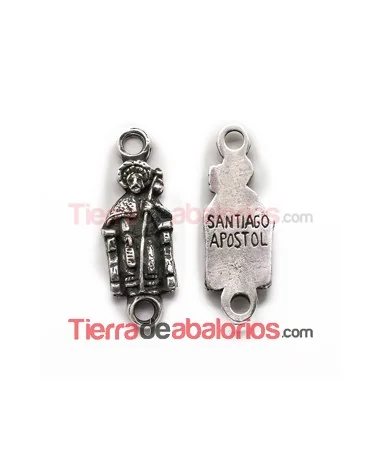 Conector 45x16mm Apóstol Santiago, Plateado Conector 45x16mm Apóstol Santiago, Plateado