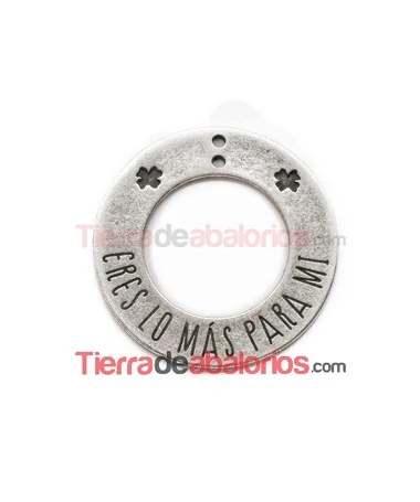 Aro 36mm Eres lo Más Para Mí, Plateado Aro 36mm Eres lo Más Para Mí, Plateado