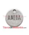Medalla 19mm Amiga, Plateada
