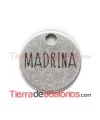 Medalla 19mm Madrina, Plateada