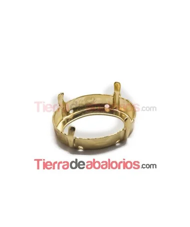 Engaste Oval 25x18mm, Dorado
