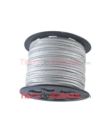 Ante 3mm Gris Purpurina Plata