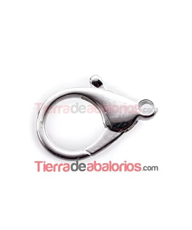 Mosquetón 36x22mm con Anilla, Plateado Mosquetón 36x22mm con Anilla, Plateado