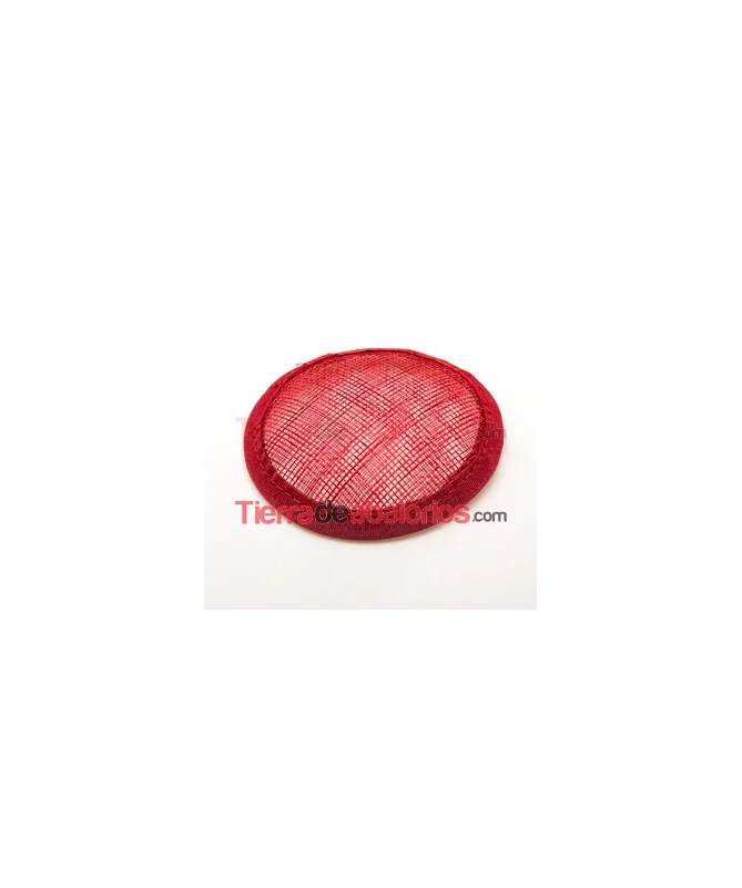 Base de Tocado de Fibra de Coco de 14cm, Rojo