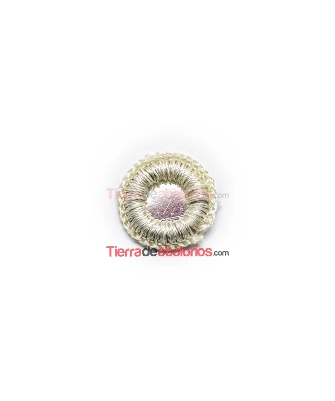Espejo Bordado 21mm Crudo