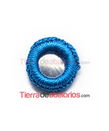 Espejo Bordado 21mm Turquesa Espejo Bordado 21mm Turquesa