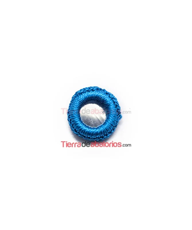 Espejo Bordado 21mm Turquesa