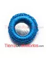 Espejo Bordado 21mm Turquesa