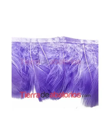 Fleco de Pluma de Oca 9cm Lila (1 metro)