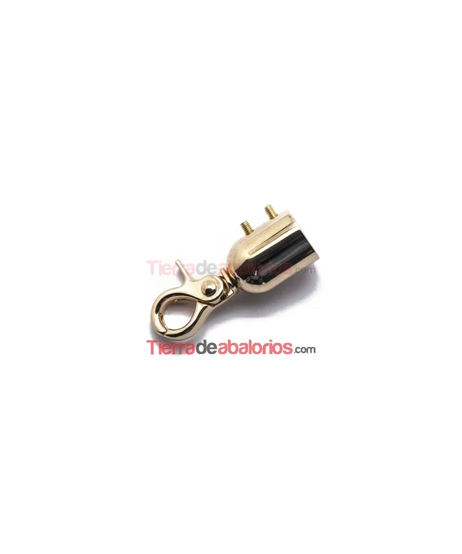 Terminal y Mosquetón 52x18mm Oro Rosa Nikelado Brillante