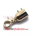 Terminal y Mosquetón 52x18mm Oro Rosa Nikelado Brillante