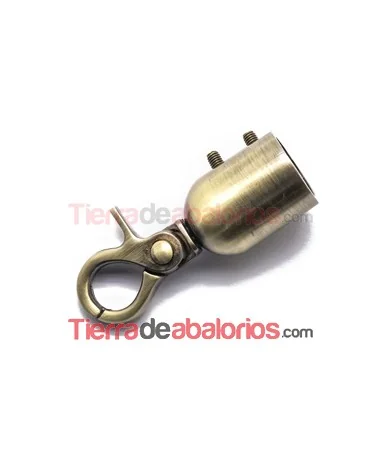 Terminal y Mosquetón 52x18mm Oro Viejo Nikelado Brillante