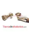 Cierre Terminal Serpiente 31x12mm Agujero 10x6mm Dorado