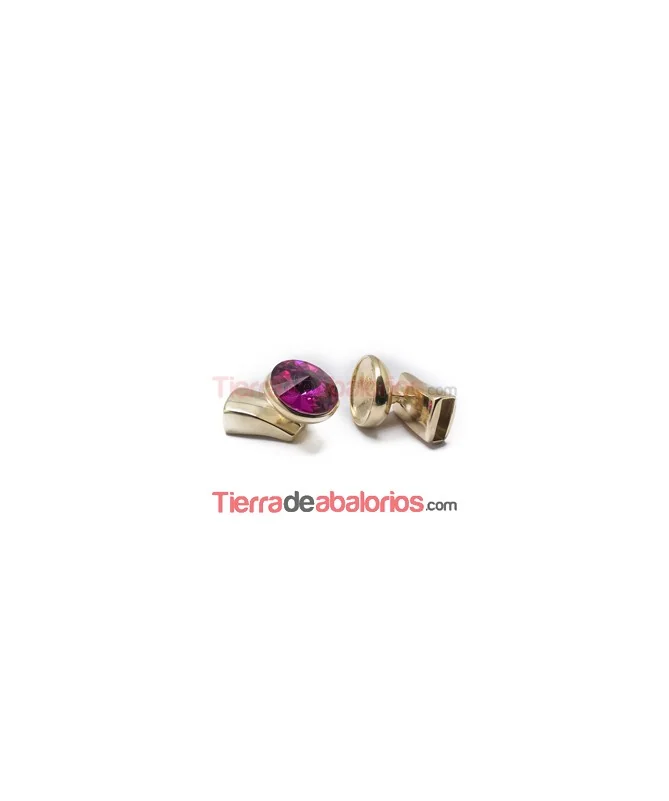 Cierre Terminal 22x10mm, Agujero 10x3mm, Dorado