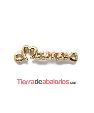 Conector Curvado Mamá 38x10mm, Dorado Conector Curvado Mamá 38x10mm, Dorado
