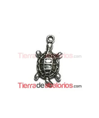 Colgante Tortuga Galápagos 21x10mm, Plateado Colgante Tortuga Galápagos 21x10mm, Plateado