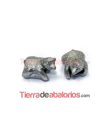 Entrepieza Regaliz Oso 25x19mm, Agujero 11x8mm, Plata Vieja Entrepieza Regaliz Oso 25x19mm, Agujero 11x8mm, Plata Vieja