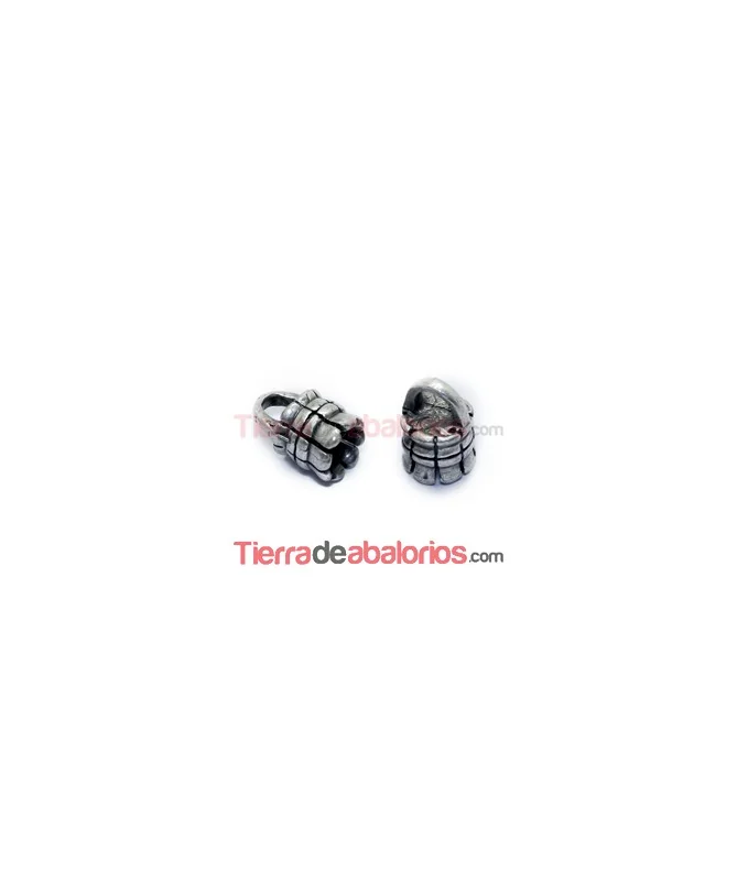 Terminal 13x8mm Agujero 5mm, Plata Vieja