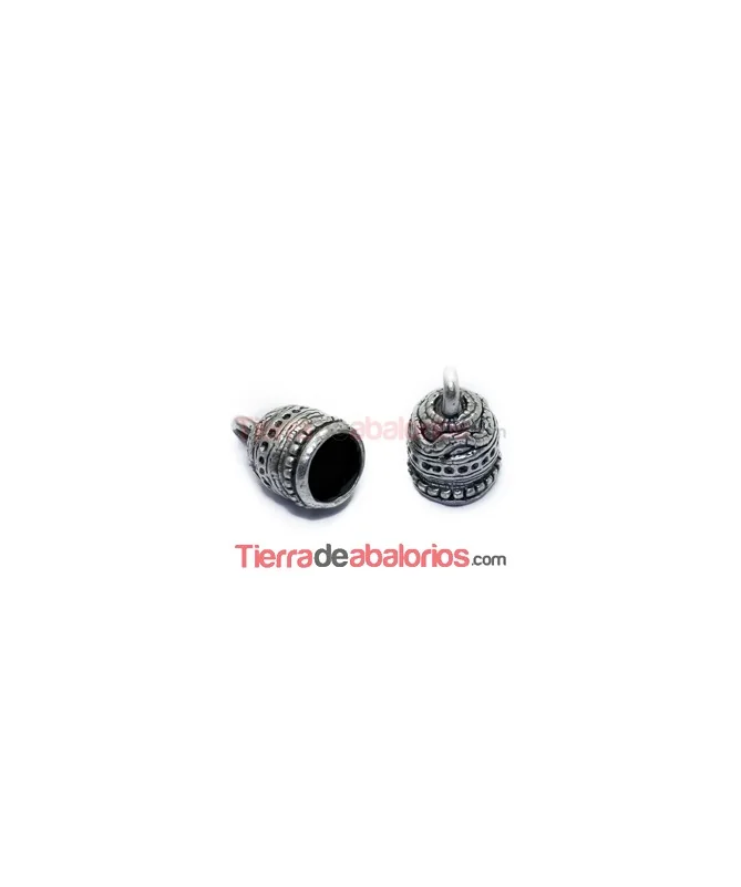 Terminal 16x10mm Agujero 7mm, Plata Vieja