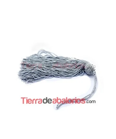 Borla Cuquillo con Bola Nudos 12cm Gris Plata Borla Cuquillo con Bola Nudos 12cm Gris Plata