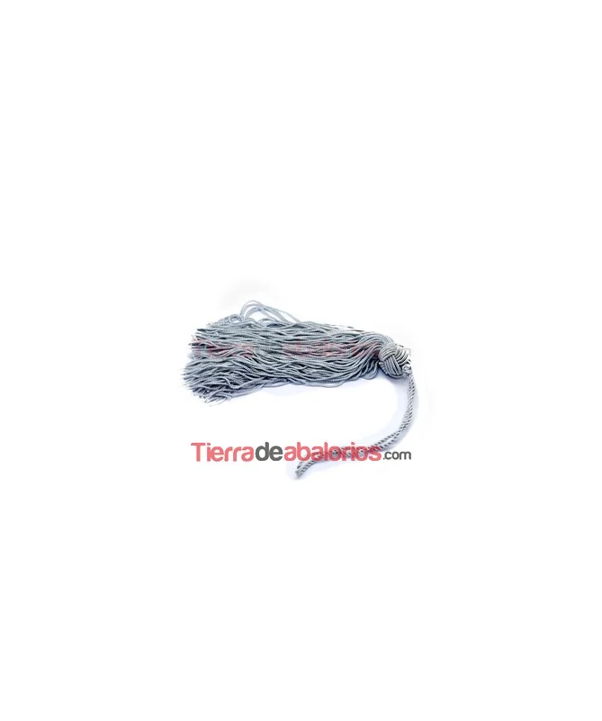Borla Cuquillo con Bola Nudos 12cm Gris Plata