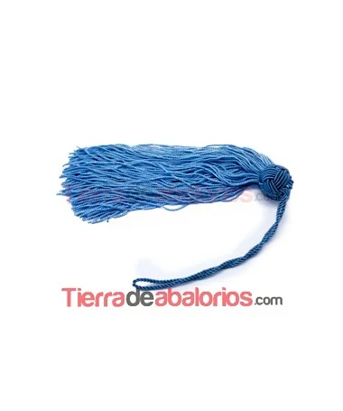 Borla Cuquillo con Bola Nudos 12cm Turquesa